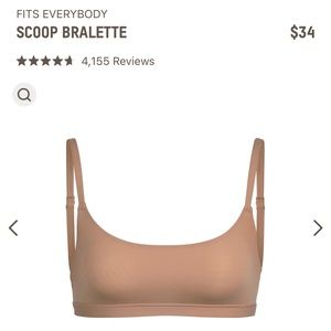 Skims FITS EVERYBODY SCOOP BRALETTE Sienna Size 2X NWT